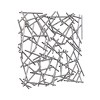 Metal Geometric Overlapping Lines Wall Decor Silver - CosmoLiving by Cosmopolitan: Iron Artwork, Contemporary Style - 4 of 4