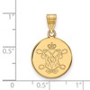 Black Bow Jewelry 10k Yellow Gold College of William & Mary Tribe NCAA Medium Pendant - 2 of 3