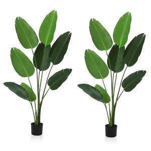 4 Ft/5FT/6FT Bird of Paradise Artificial Plant, Artificial Bird of Paradise Plant,1pack or 2pack - 1 of 4
