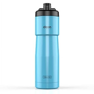 Clean Bottle Sport 23 Insulated Bike Water Bottle with Easy Clean Cap and Easy Squeeze Design, Black - 1 of 4