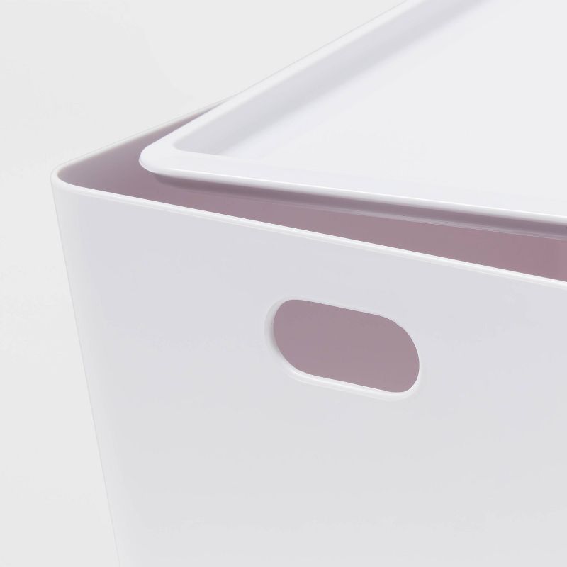 4L Stacking Bin with Lid White - Brightroom&#8482;, 4 of 5