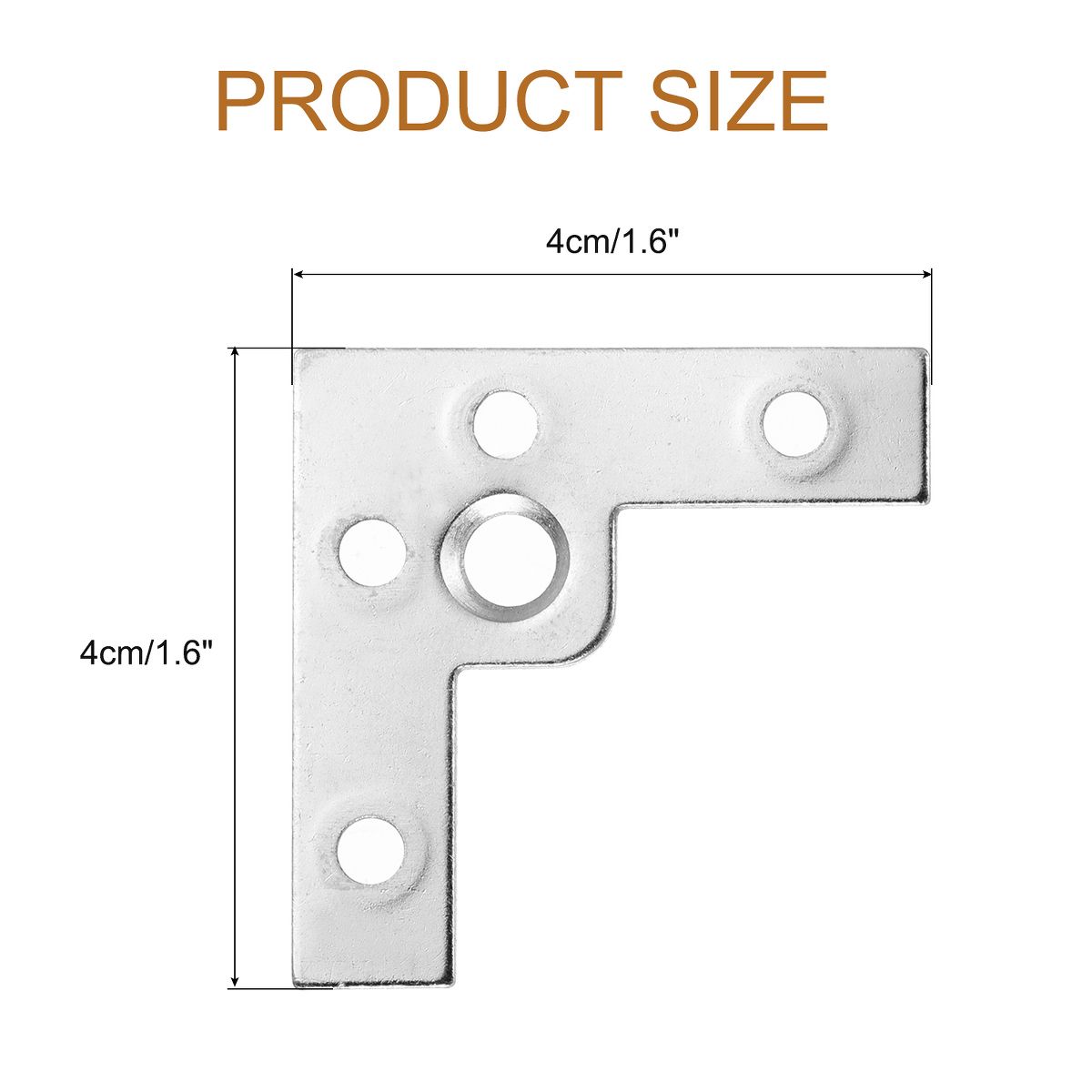 Unique Bargains Decorative Flat Metal Vintage Desk Corner Bracket - thumbnail 2