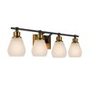 Artcraft Lighting Nelson 4 - Light Vanity in  Brass/Black - 4 of 4
