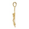 Black Bow Jewelry 14k Yellow or Two-Tone Gold Textured Mariner Crucifix Pendant, 18x33mm - 2 of 4