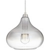 Possini Euro Design Brushed Nickel Mini Pendant 9 1/2" Wide Modern LED Smoked Graded Glass for Dining Room Living House Foyer Kitchen Island Entryway - 3 of 4
