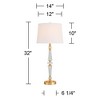Vienna Full Spectrum Gracie 32" High Brass and Crystal 3-Way Table Lamp - 4 of 4