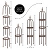 Evergreen Garden 5 ft Metal Garden Obelisk Trellis for Climbing Plants Vines, Clematis & Flowers | Floral Pattern Arch Trellis (Bronze) - 3 of 4