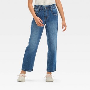 Girls' Relaxed Paper Bag High-Rise Waist Jeans - Cat & Jack™ - 1 of 3