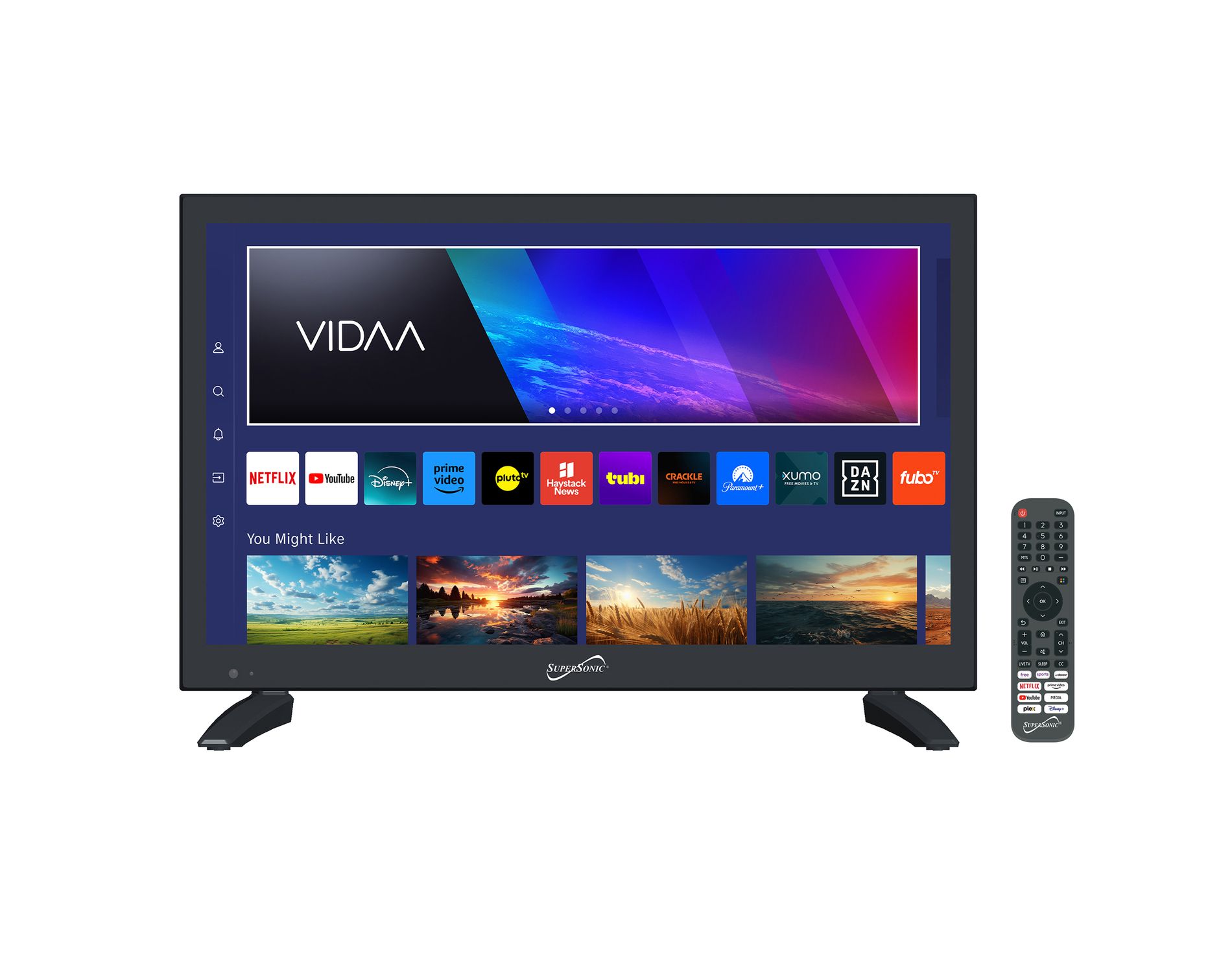 Supersonic® 19-In.-Class VIDAA LED Smart TV, AC/DC Compatible in Black