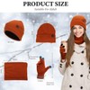 mysuntown Unisex Winter Hat and Scarf Set for Women,Touch Screen Gloves Set and Neck Warmer,Winter Hats for Men - 2 of 4