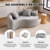 Dolonm S-Curved Chenille Sectional Sofa - Dual-Depth (21.3" & 26.8"), No Assembly, Compact for Small Spaces, Yin-Yang Design, Includes Pillows - 4 of 4