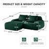 82" L-Shaped Modular Sofa Flannelette 2-Seater Ottoman Buckle No Assembly Green - 4 of 4