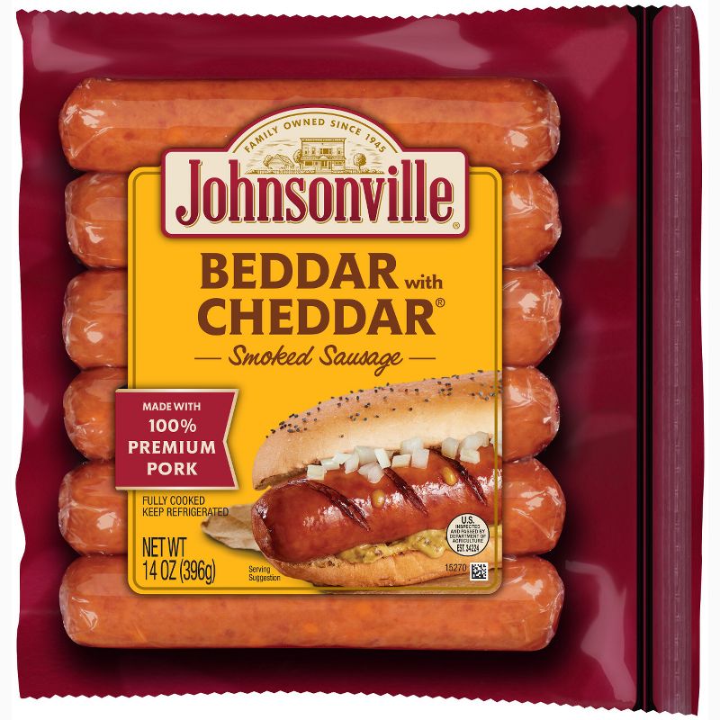Johnsonville Beddar with Cheddar Smoked Sausage - 14oz, 1 of 5