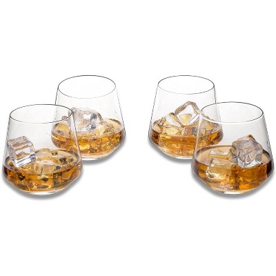 Lemonsoda Lead-Free Crystal Old Fashioned Whiskey Glasses Set