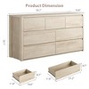 7 Drawer Dresser for Bedroom, Wide Wood Chest of Drawers Handle Free, Large Modern Dresser Storage Cabinet - 2 of 4