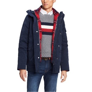 Tommy Hilfiger Mens Hooded Plaid Jacket - 1 of 1
