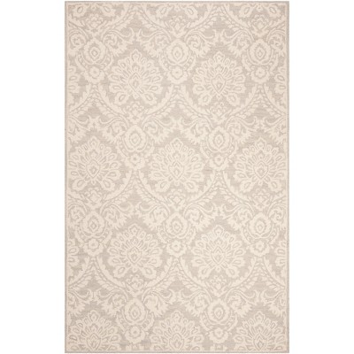 Blossom Blm106 Hand Tufted Area Rug - Silver/ivory - 5'x8