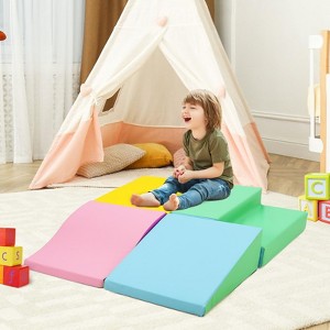 Soft Climbing Indoor Set for Toddlers - 5PCS Foam Climbing Blocks for Crawling, Sliding, and Active Play - Safe Toddler Climbing Toys for Ages 1-3 - 1 of 4