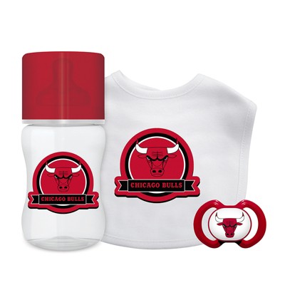 Image of Baby Fanatic Officially Licensed 3 Piece Unisex Gift Set - NBA Chicago Bulls