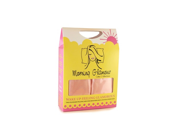 Standard 600 Thread Count Satin Pillowcase Set Rose Gold - Morning Glamour