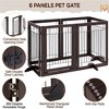 Yaheetech 34" Height Tall Pet Gate with Wood and Wire for Doorway - 4 of 4