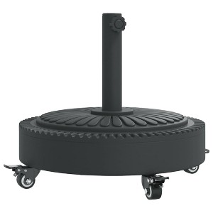 vidaXL Parasol Base Black Polyethylene and Concrete Medium - 1 of 4