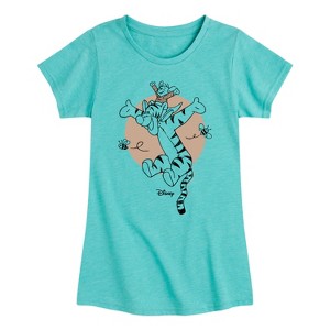 Girls' - Winnie the Pooh - Tigger and Roo with Bees Fitted Short Sleeve Graphic T-Shirt - 1 of 4