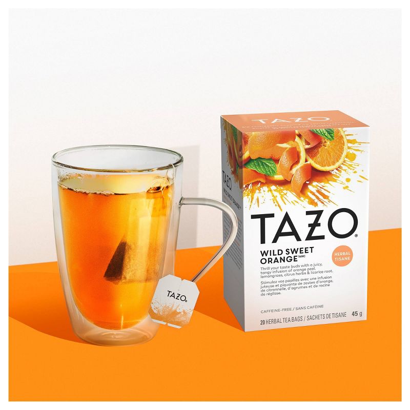 Tazo Wild Sweet Orange Caffeine-Free Herbal Tea - 20ct, 4 of 13