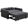 TiramisuBest 45" Dark Gray Loveseat with Solid Wood Frame, Espresso Arms, Full Foam Cushion for Living Room and Bedroom - 4 of 4