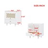 FONTOI Wooden Nightstand with Rattan-Woven Storage Cabinet and 1 Drawer, Elegance Storage Solutions for Bedroom, White, 13.5"*21.45"*19.5" - 3 of 4
