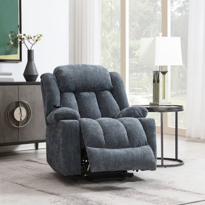CENGHU Leather Power Motion Recliner Chair with Lift, Heating & Massage Function, Comfy Modern Adult Accent Armchairs, Sofa Chair for Living Room