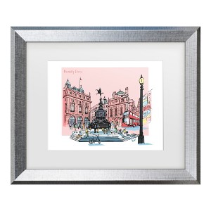 Trademark Fine Art - Jill White Piccadilly Circus Matted Framed Art - 1 of 4