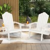 Tangkula 2PCS Adirondack Chair HIPS Adirondack Chair w/Cup Holder Realistic Wood Grain Weather Resistant Outdoor Chair for  380 LBS Weight Capacity Black/Navy/White/Teak/Dark Green/Red/Light Grey/Yellow - 2 of 4