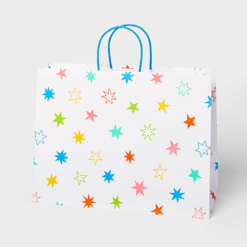 Photos - Other Souvenirs Medium Stars on White Gift Bag - Spritz™