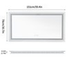 40/60/63in Oversize Led Dual Illuminated Bathroom Mirror Wall Mount Antifog Vanity Mirrors Shatterproof Aluminum - 2 of 4