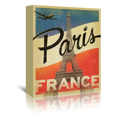 Paris Flag by Anderson Design Group Wrapped Canvas - Americanflat - 5" x 7"