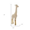 HomeRoots 23" Gold Aluminum And Faux Crystal Giraffe Tabletop Sculpture - 3 of 4