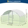 Large Metal Chicken Coop, Walk in Poultry Cage with Waterproof Cover, Metal Chicken Run, Dome Roof Hen Rabbit Duck House, 9.8' W x 6.5' D x 6.5' H - 2 of 4