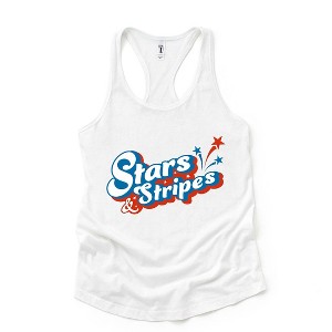 Simply Sage Market Women's Stars and Stripes Firework Racerback Tank - 1 of 4