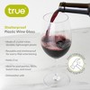 True Shatterproof Wine Glasses, Unbreakable Stemmed Clear Plastic Cups for Outdoors, Parties, 21 Oz Set of 1 - 2 of 4