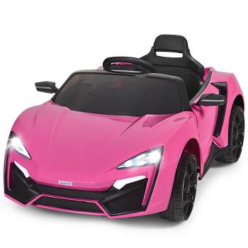 Costway 12V Kids Ride On Car 2.4G RC Electric Vehicle w/ Lights MP3 Openable Doors White\Black\ Red\Pink