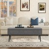 Whizmax Storage Ottoman Bench, Mid-Century Modern Entryway Bedroom Bench, Synthetic Leather with Stitching, Safety Hinges, Loads 680 Lb - 4 of 4