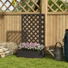 Aghana Digitals Light Brown Wood-Plastic Composite Raised Garden Bed with Lattice Trellis for - 3 of 4