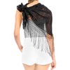 LA LEELA Women Summer Beach Beachwear Sarong Coverups Bathing Suit Wraps Skirt Short Chiffon Wraps Swim Cover Ups for Swimwear One Size Short Black - 3 of 4