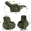 Power Lift Recliner Chair, Lift Chair with Massage & Heat, Adjustable Corduroy Electric Recliner Chairs with 2 Cup Holders & Stand Assist - 2 of 4