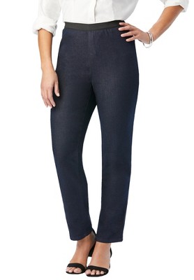 Jessica London Women's Plus Size Petite Stretch Denim Straight-Leg Jegging