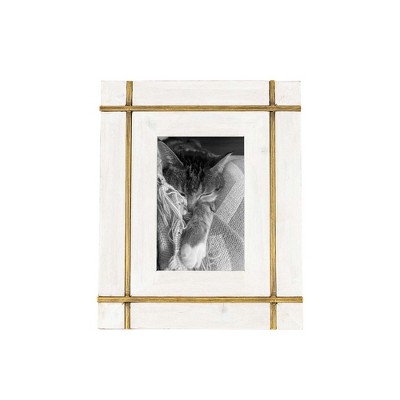 4x6 Inch 4 Photo Hanging Picture Frame Galvanized Metal And Wood Frame With  Mdf, Jute & Glass By Foreside Home & Garden : Target