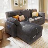 AMERLIFE Sleeper Sofa- 2 in 1 Pull Out Couch Bed with Storage Chaise Living Room, Grey Boucle - 2 of 4