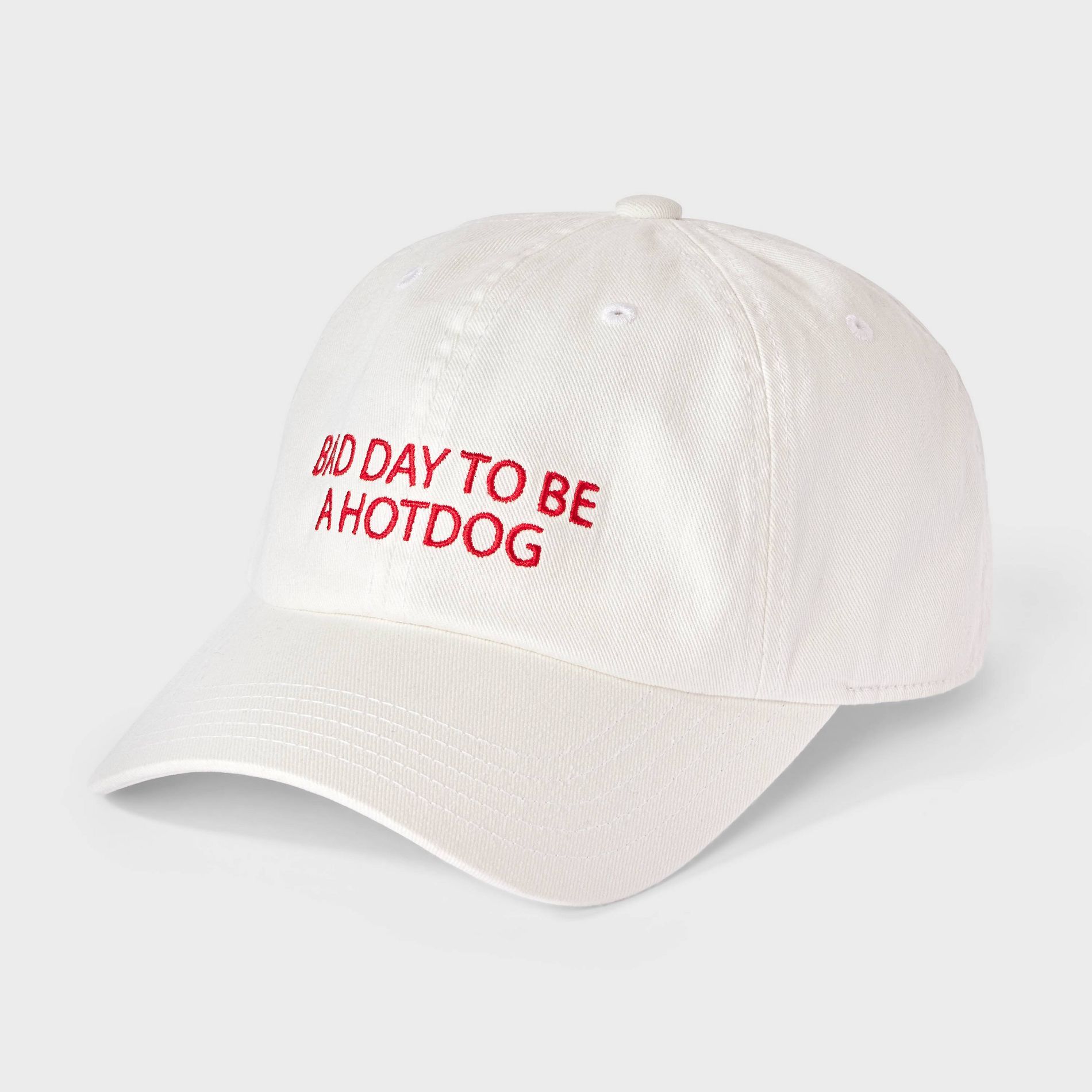 Bad Day Hot Dog Baseball Hat - Universal Thread™ White