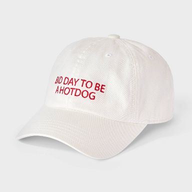 Bad Day Hot Dog Baseball Hat - Universal Thread™ White